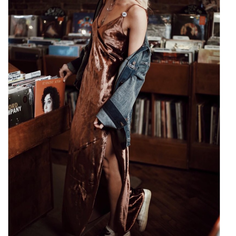 Velour maxi dress